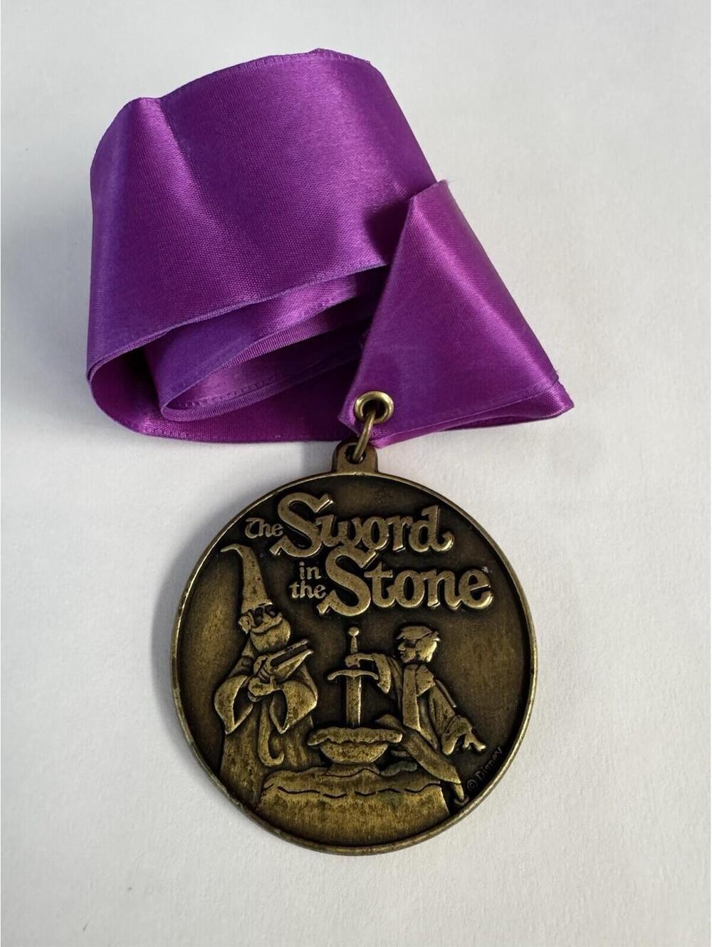 Vintage Rare Disney The Sword in the Stone Souvenir Collectible Medal Ribbon